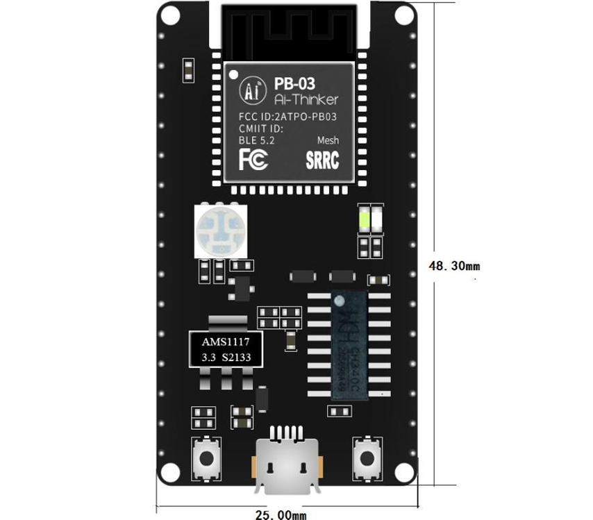 Placa de Desarrollo Bluetooth PB-03M de Ai-Thinker