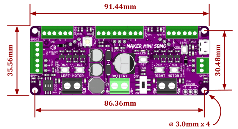 Mini Controlador de Sumo Cytron Maker