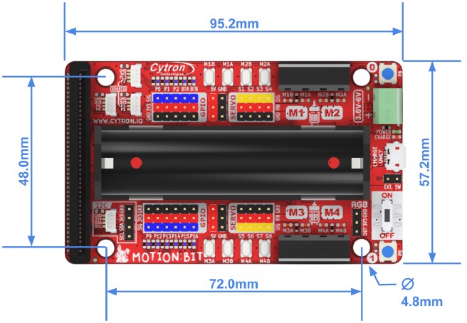 Kit Jr de MOTION:BIT c/ micro:bit + Batería Li-Ion 18650