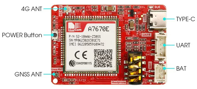 Crowtail-4G SIM A7670E Modul GPS Ausbruch Board GPS/GLONASS/BDS
