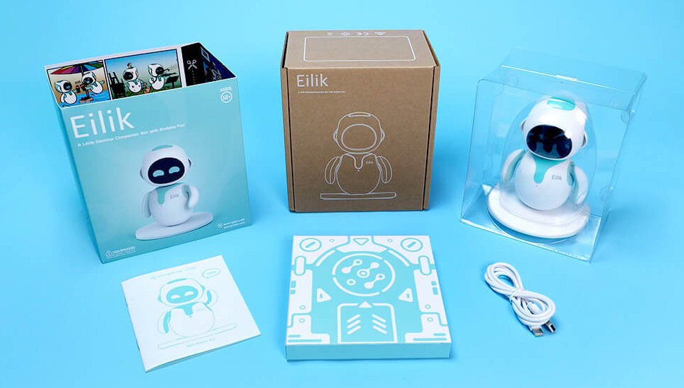 Energize Lab Eilik Petit robot compagnon (Bleu) Disponible en anglais seulement