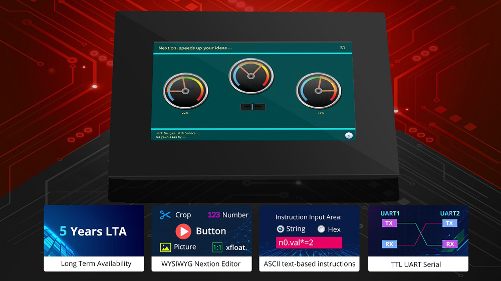 Nextion NX4827P043 4,3-Zoll Intelligent Series Resistives HMI Touchdisplay mit Gehäuse