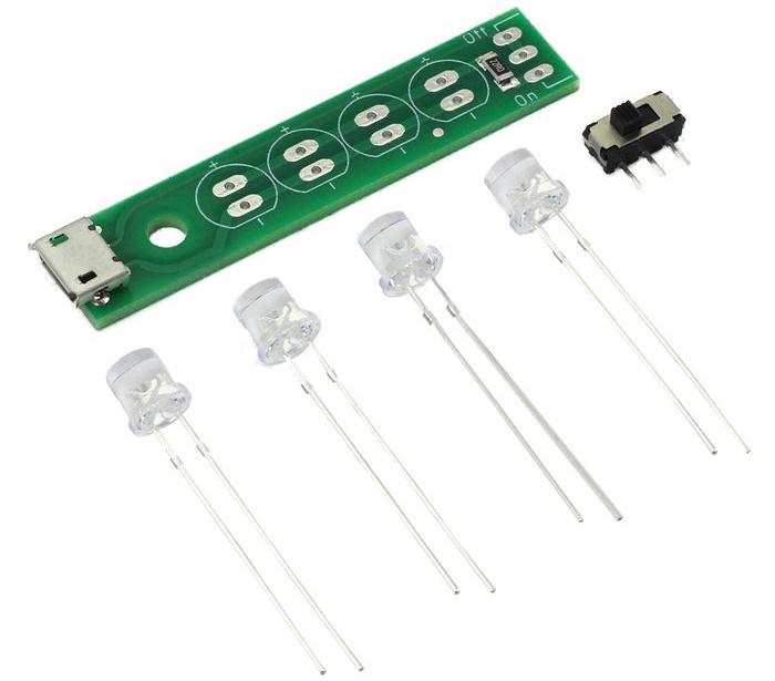 Kitronik USB LED-stripset met aan/uit-schakelaar
