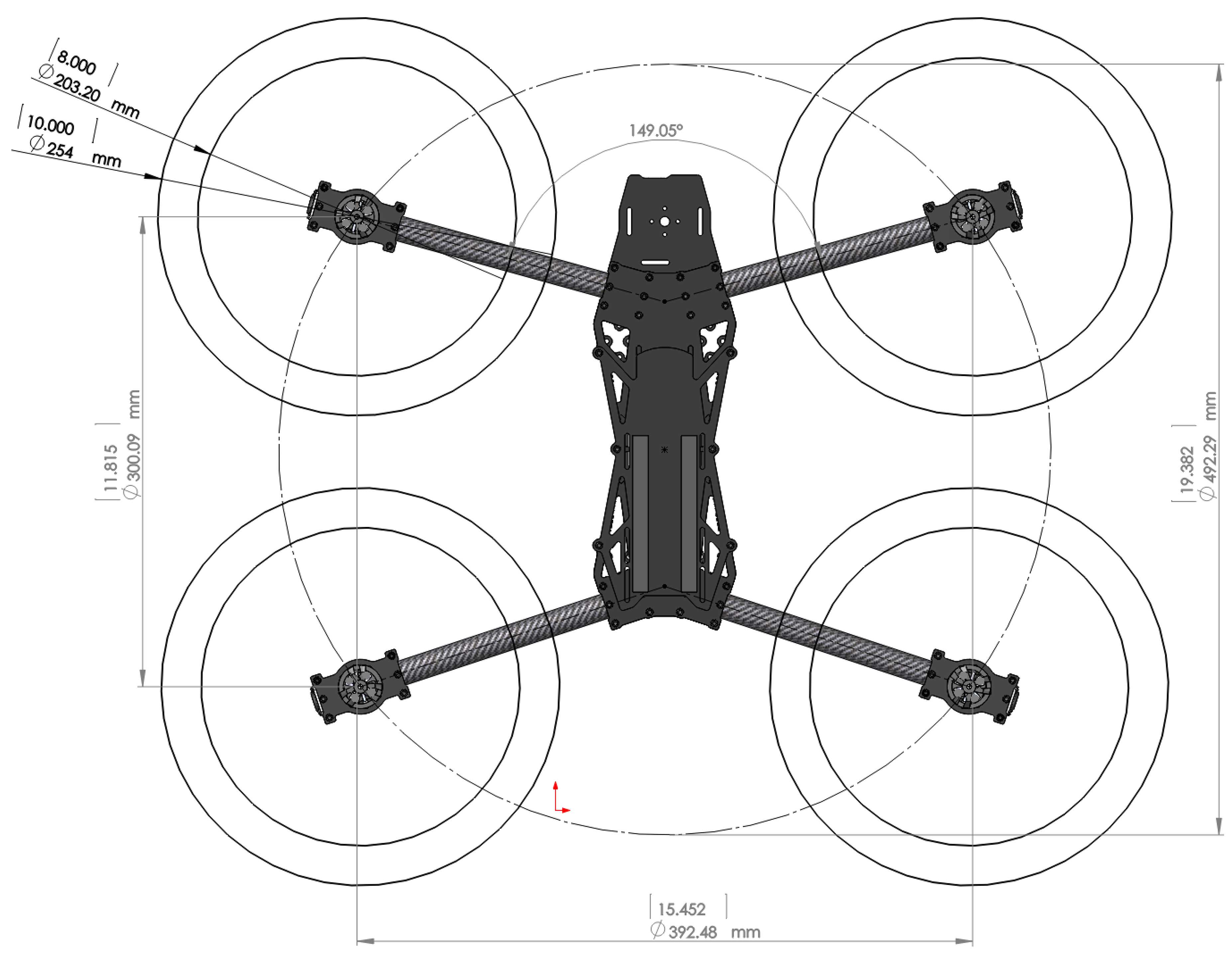 Lynxmotion HQuad500 Drohne (Basis-Kombi-Kit)