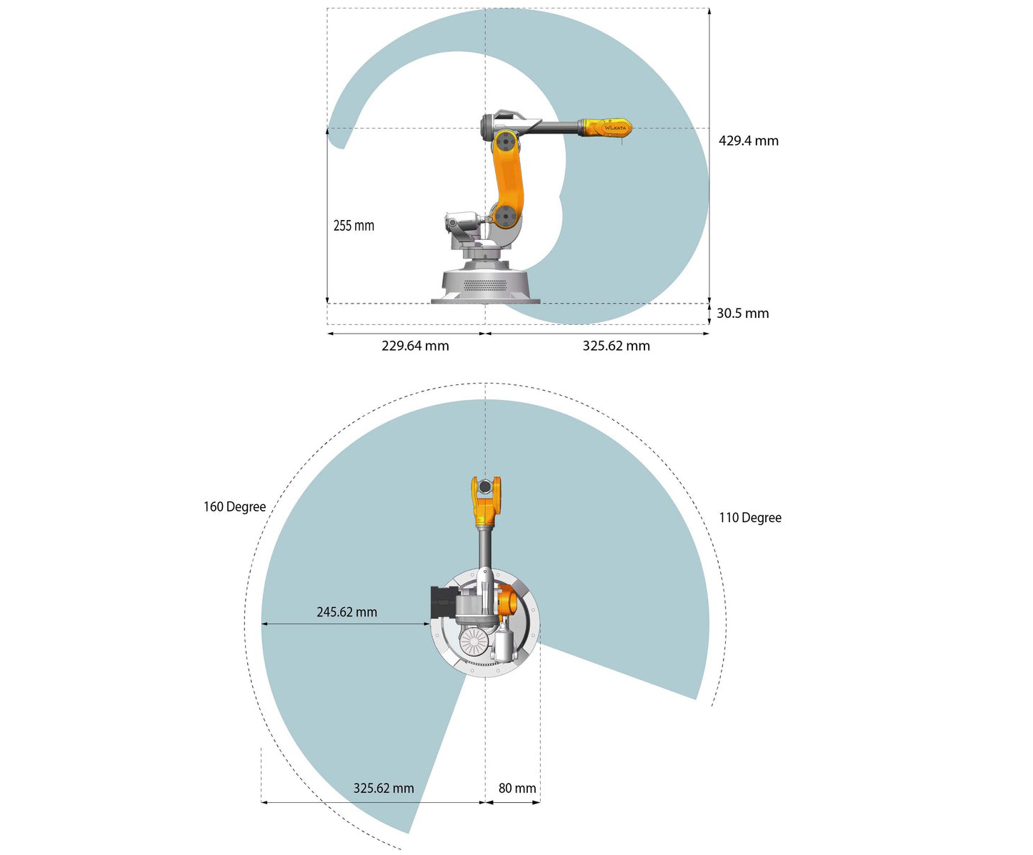 Kit Professionnel WLkata Mirobot Bras Robotique Mini 6-Axes (Prise EU)