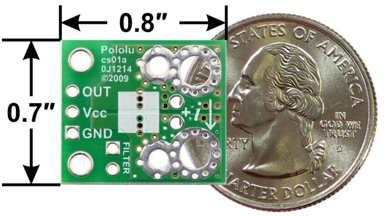 Portador de Sensor de Corriente ACS724 de Pololu (-10A a +10A)