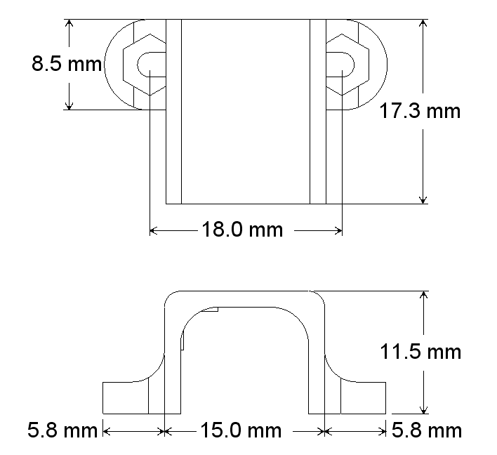 Soporte de Montaje del Motorreductor de Micro Metal Pololu (Par Ampliado)