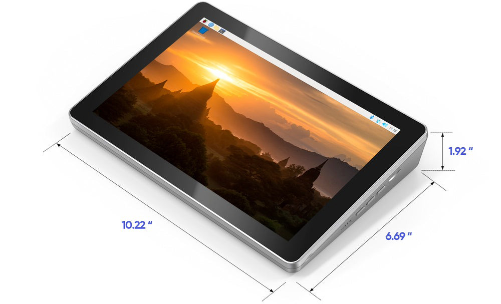 Tablet Portátil Raspad 3-A para Aprender y Programar en Minutos, s/ RPi 4, c/ Enchufe de US
