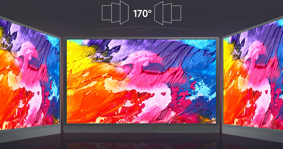 15,6-Zoll-Monitor mit Ständer, IPS-Bildschirm, 1920x1080 Full HD, 100% sRGB (US-Stecker)