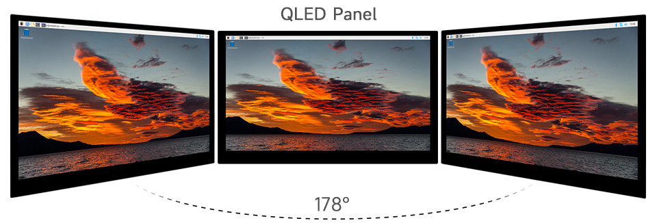 15,6-inch QLED-scherm 1920×1080 IPS gehard glas, sRGB touchscreen (VS)