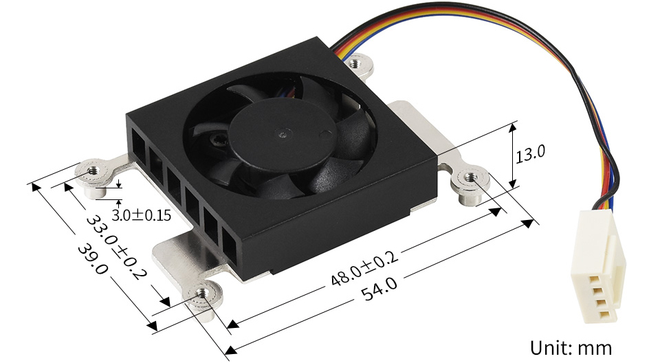 Ventilateur de refroidissement Waveshare 3007 dédié pour Raspberry Pi CM4, alimentation 5 V