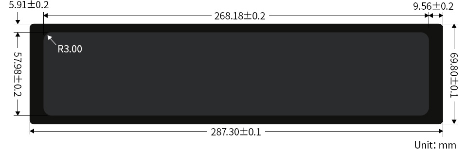 Waveshare Écran Tactile Capacitif 11,9 pouces, 320x1480, IPS, Interface DSI (Boîte Ouverte)