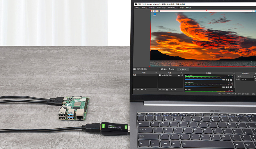 Tarjeta de Captura de Video HDMI de Alta Definición Puerto USB 2.0, HDMI a USB Waveshare