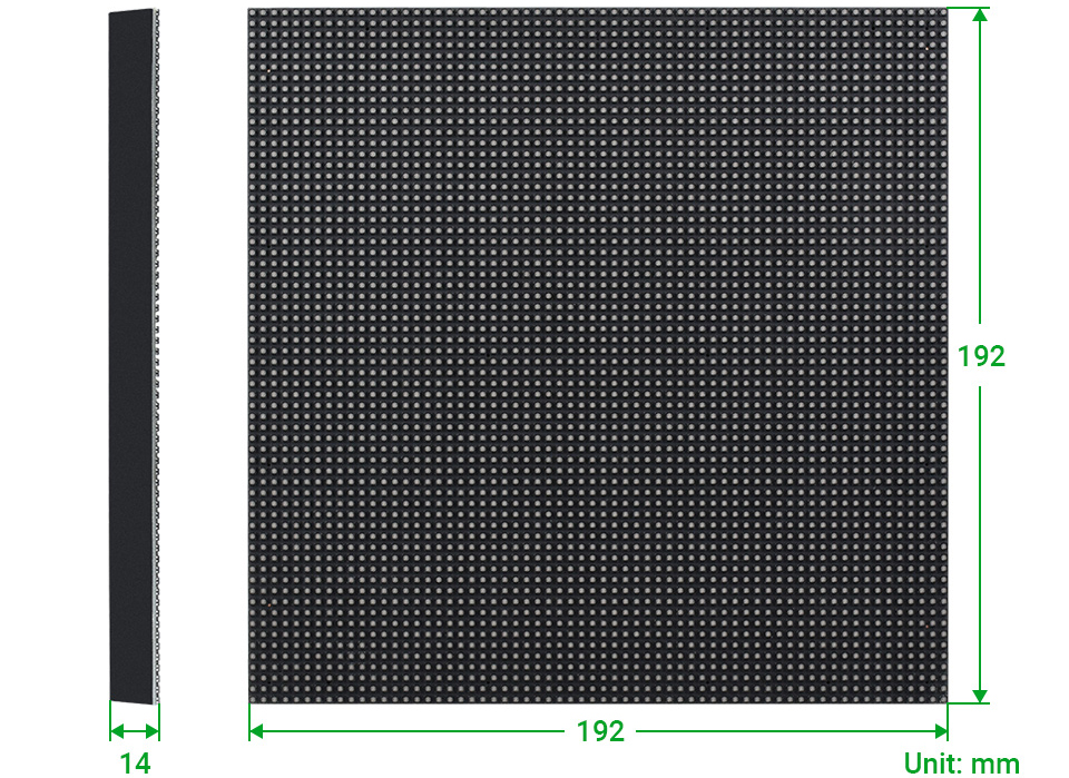 Waveshare RGB Vollfarb-LED-Matrix-Panel, 3mm Pitch, 64x64 Px