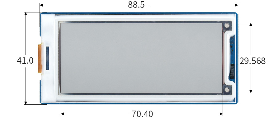 Waveshare 3-inch E-Paper Module (G), 400x168, Rood/Geel/Zwart/Wit