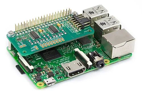 8 チャンネル 17ビット アナログ-デジタル変換器 Raspberry Pi Zero用 - クリックして拡大