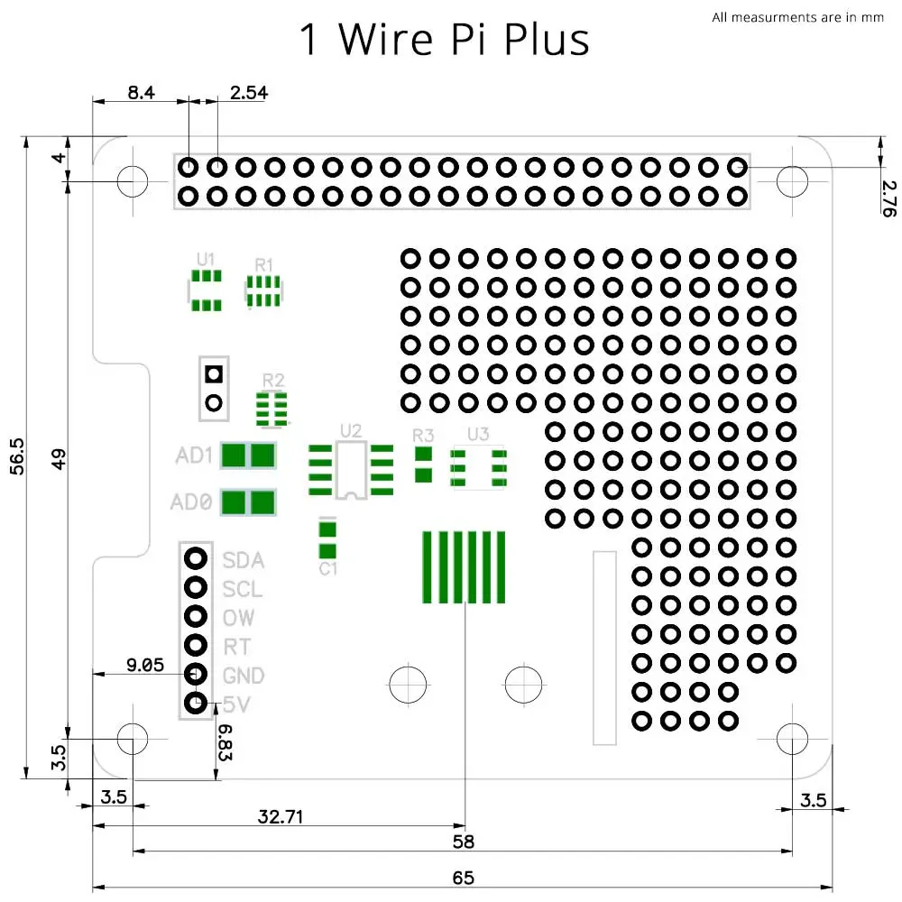 1 Wire Pi Plus HAT