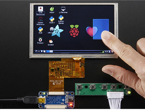 5" Display w/ Resistive Touch and Mini Driver - 800x480 HDMI