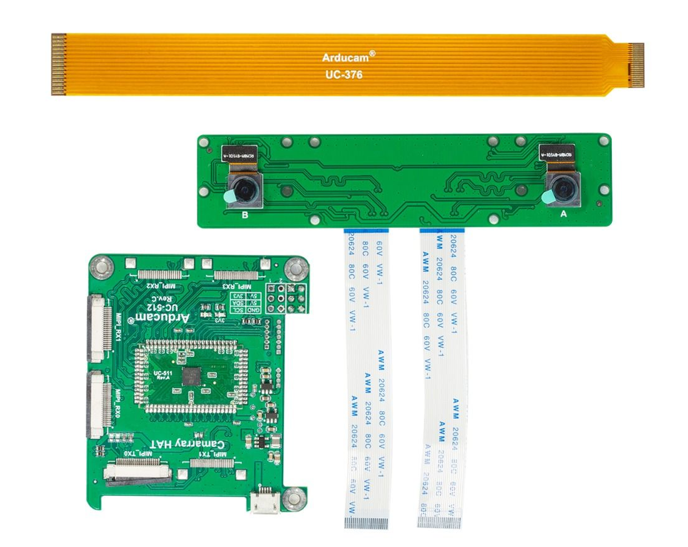 Kit de Cámara Estéreo Sincronizada Arducam de 8MP para Jetson Nano - Haga Clic para Ampliar