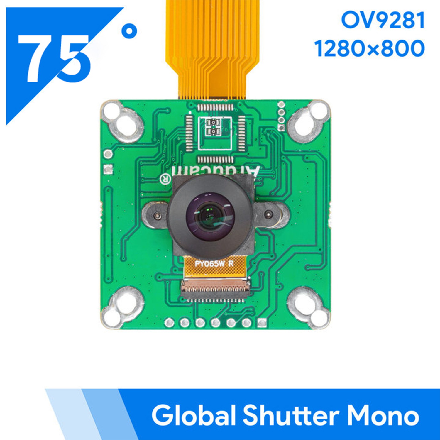 Arducam OV9281 1MP NoIR Mono Global Shutter MIPI Camera for Raspberry Pii - Click to Enlarge