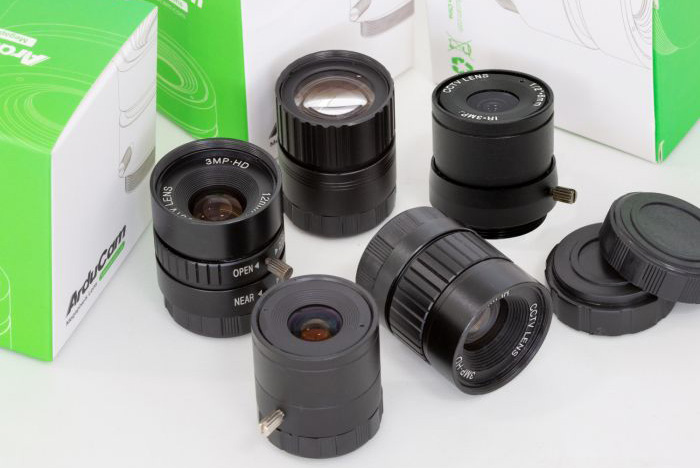 ArduCam CS Objektiv-Kit für HQ-Kamera 14-65 Grad (5 Stk) - Zum Vergrößern klicken