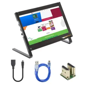 Écran tactile IPS LCD capacitif UCTRONICS 7 pouces pour Raspberry Pi avec support d'hélice