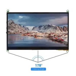 Écran tactile IPS LCD capacitif UCTRONICS 7 pouces pour Raspberry Pi avec support d'hélice