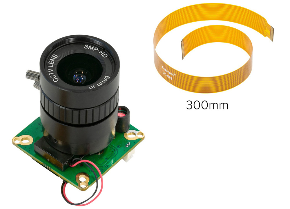 Arducam HQ IR-CUT Camera 12.3MP 1/2.3-In IMX477 w/ 6mm CS Lens for Jetson Nano - Click to Enlarge