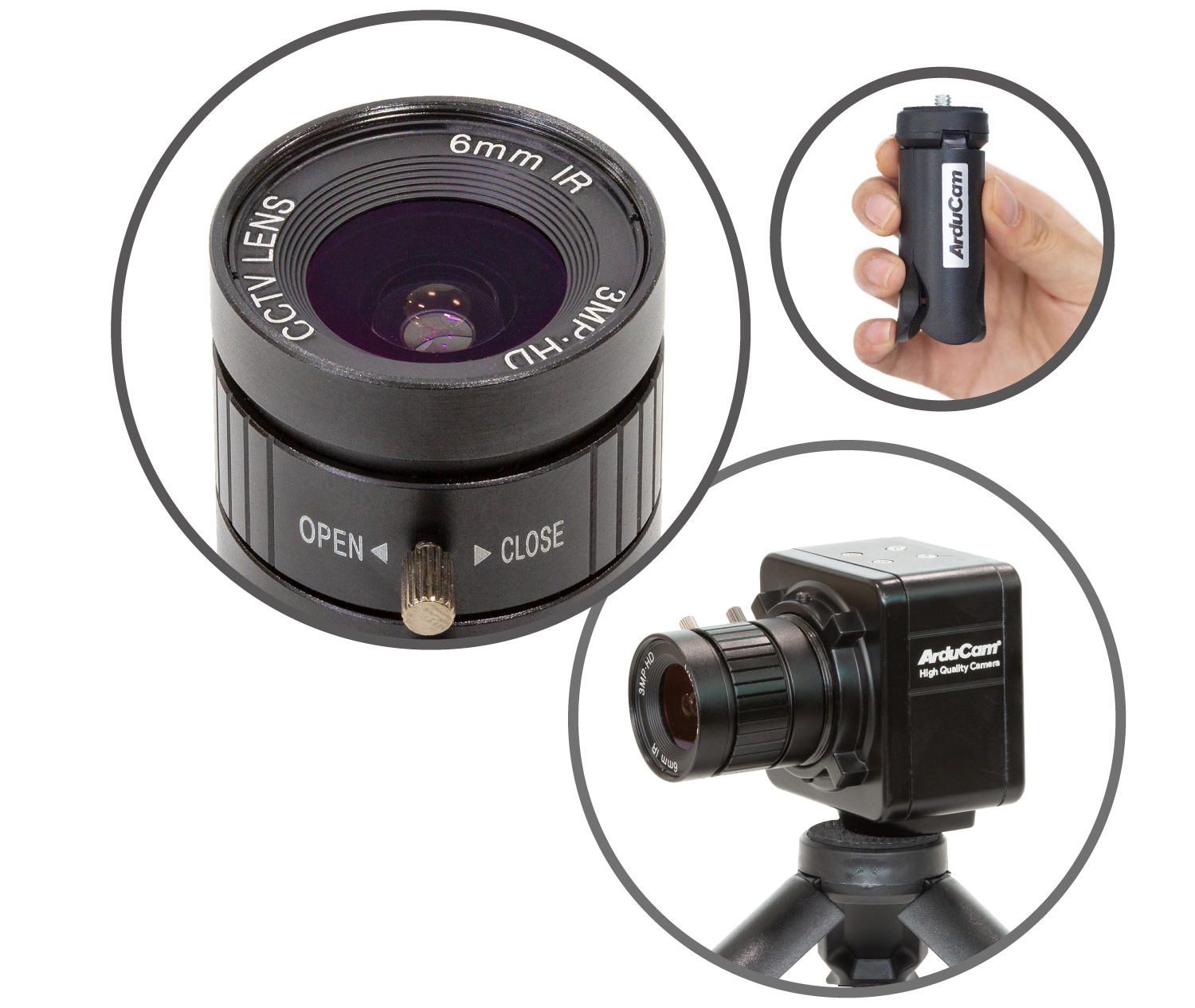 Ensemble caméra Arducam HQ, 12.3MP 1/2.3In IMX477 avec adaptateur HDMI pour Jetson Nano/Xavier NX - Cliquez pour agrandir