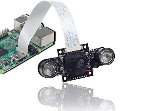 Module Caméra Arducam 5MP OV5647 pour Raspberry Pi avec LED IR pour Vision Nocturne - Cliquez pour agrandir