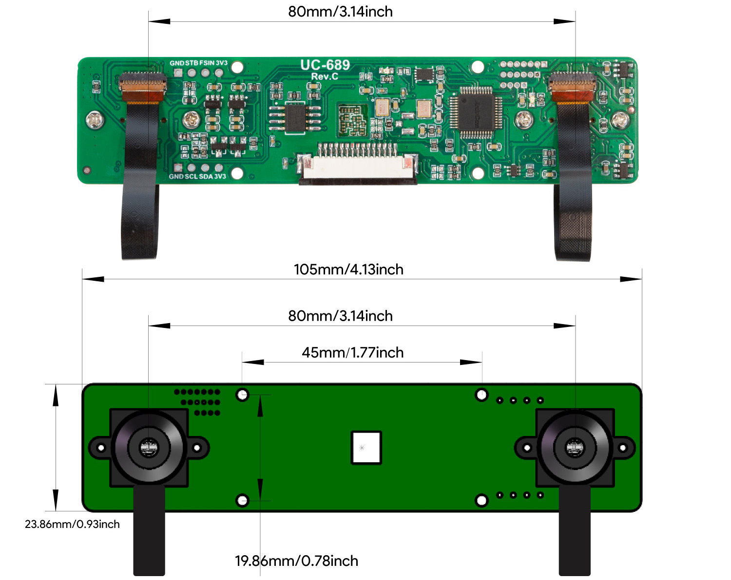 Caméra stéréo Arducam 2MP * 2 pour Raspberry Pi, Nvidia Jetson Nano / Xavier NX - Cliquez pour agrandir