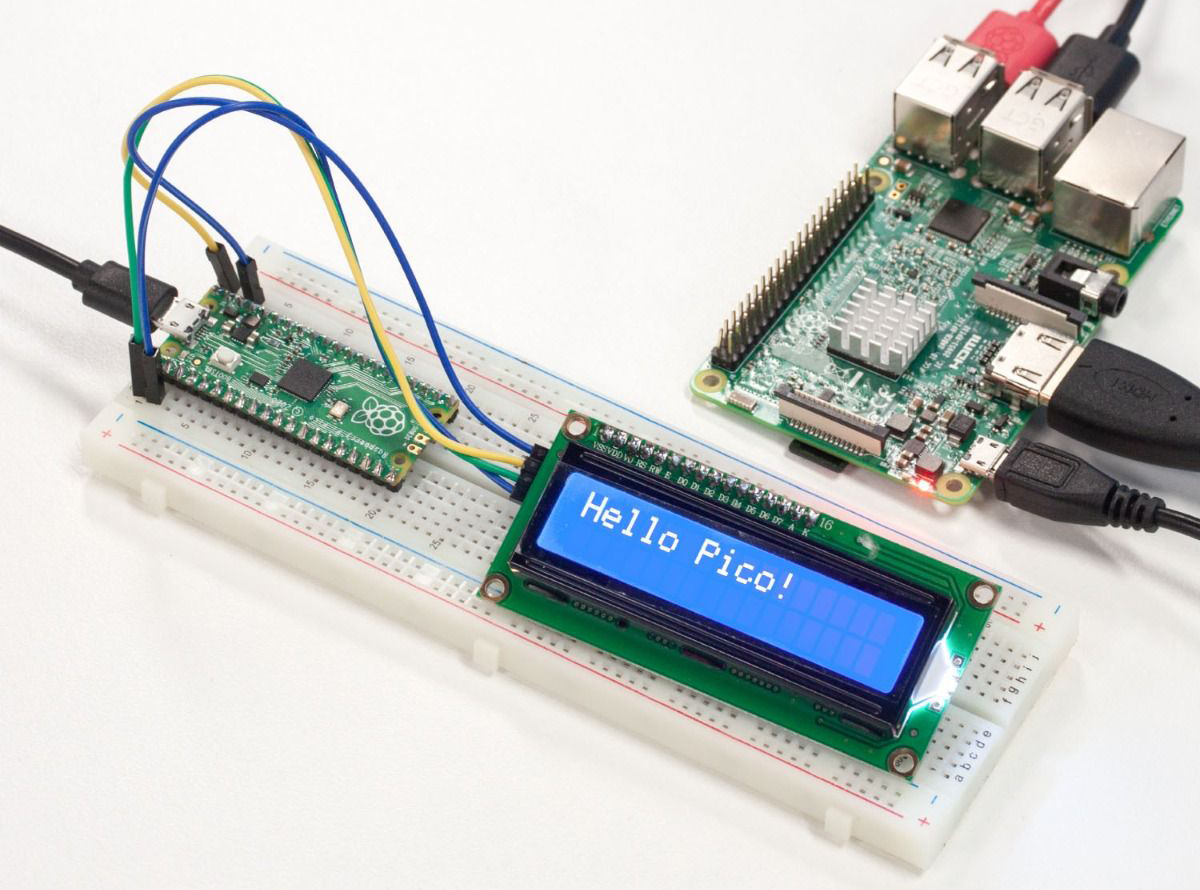 Kit de démarrage Raspberry Pi Pico avec planche, LED, affichage de capteur de mouvement et plus - Cliquez pour agrandir