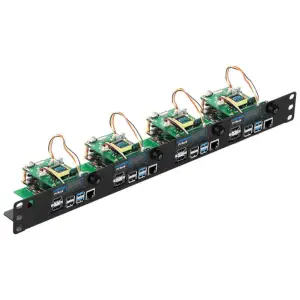 Uctronics Ultimate Rack avec PoE HAT pour RPi 4, 19 pouces 1U Rackmount