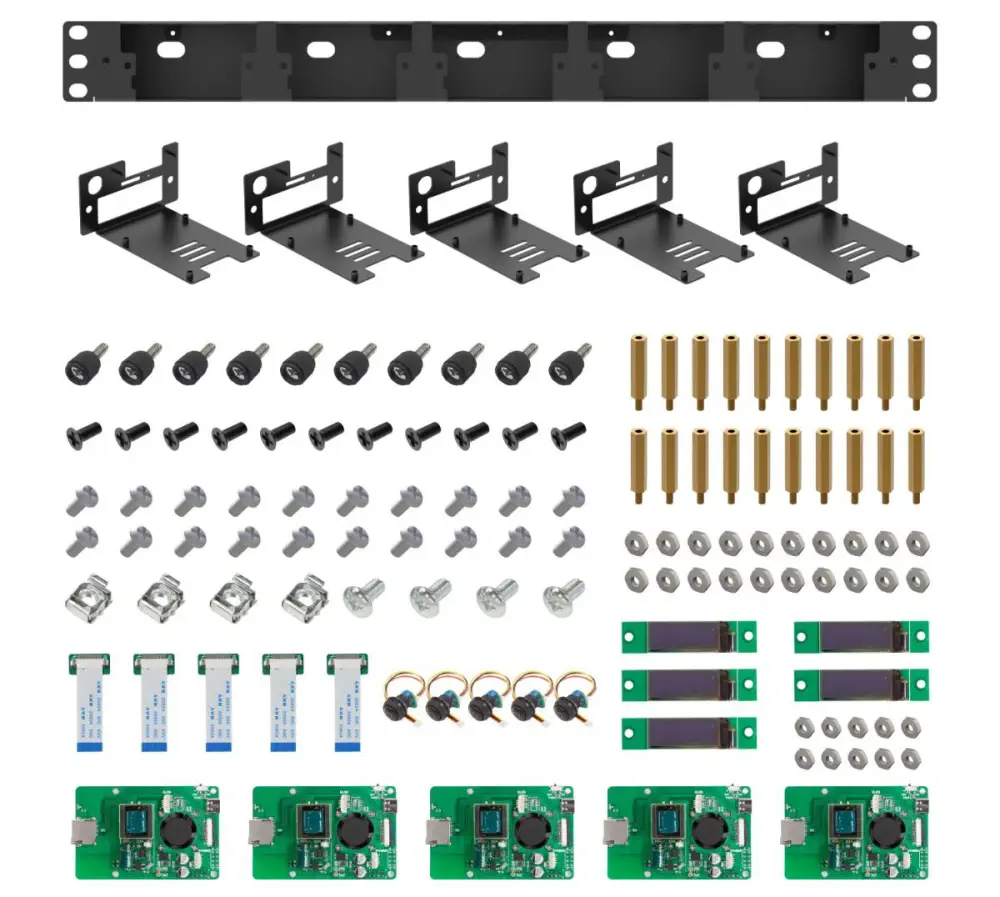 Complete Ultimate Raspberry Pi Rack Mount Enclosure w/ PoE Functionality - Click to Enlarge