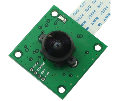 ラズベリーパイ3用ArduCam OV5647カメラボード（魚眼レンズレンズ付）M12x0.5マウント