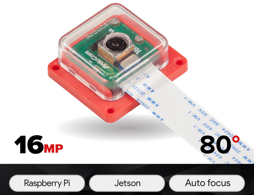 Módulo de Cámara de Enfoque Automático IMX519 Arducam para RPi y Jetson Nano - Haga Clic para Ampliar