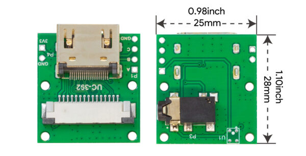 Cámara ArduCam de 64MP y Juego de Adaptadores CSI a HDMI - Haga Clic para Ampliar