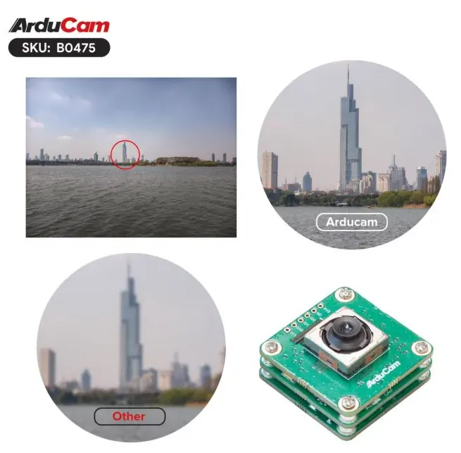 Arducam 64MP Motorized Focus USB 3.0 Camera Module With Enclosure