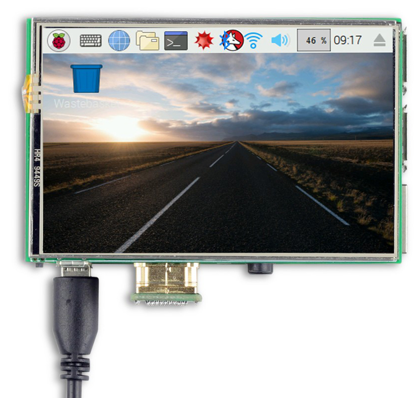 UCTRONICS 3,5-Zoll-TFT-LCD-Touchscreen mit Stift für Raspberry Pi - zum Vergrößern klicken