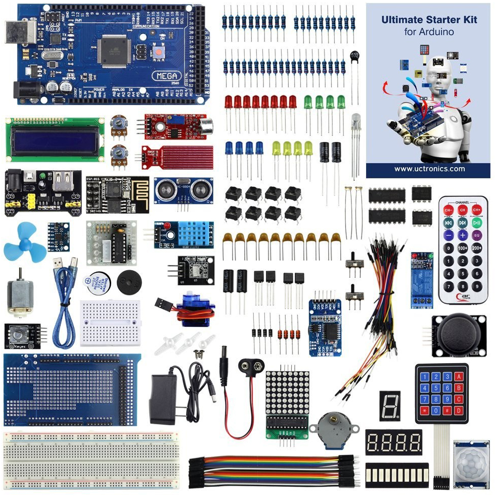UCTRONICS Ultimate Starter Learning Kit for Arduino MEGA- Click to Enlarge