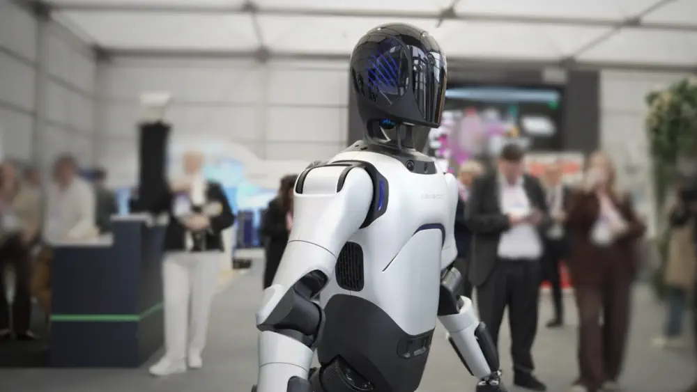 AgiBot A2 Ultra in reception and guided tour deployment