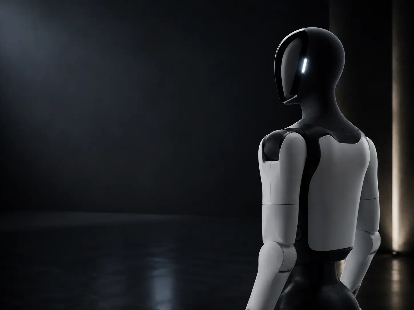 AGIBOT A3 humanoid robot head and chest close-up with face display