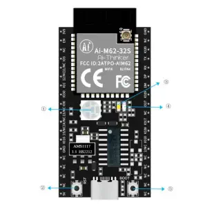 Ai-Thinker Ai-M62-32S WiFi 6 + BLE 5.3 Development Board