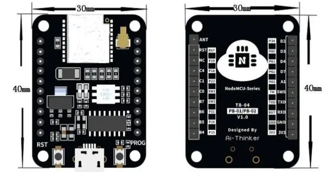 Carte de développement de contrôleur LED Ai-Thinker PB-01 BLE 5.3