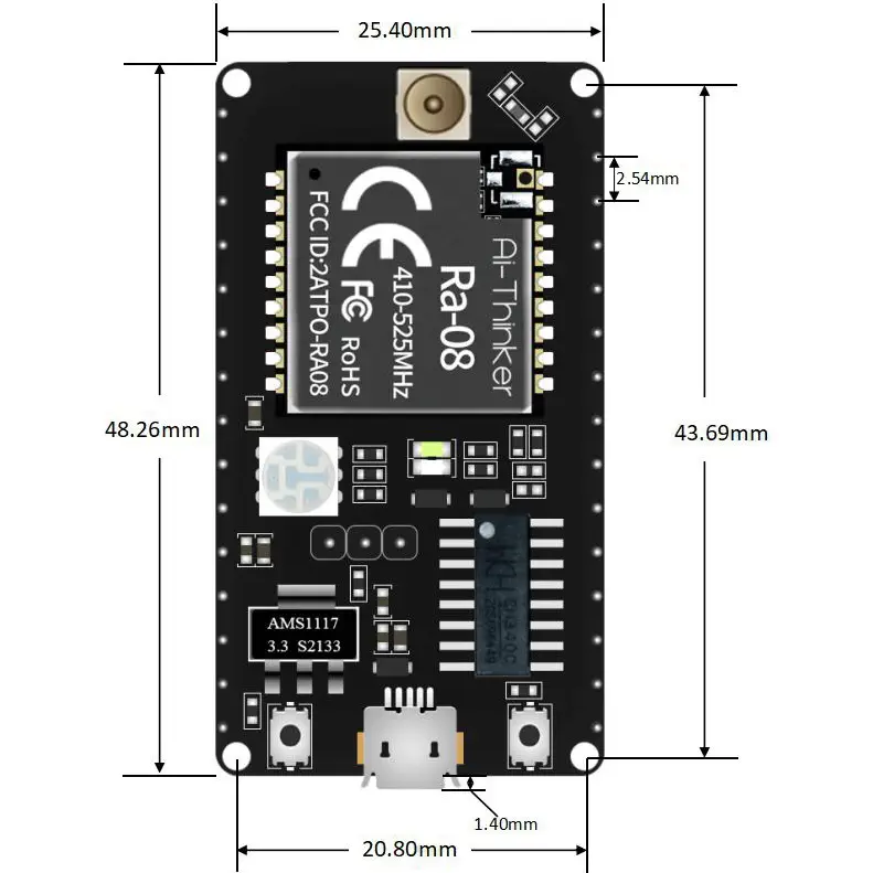 Ai-Thinker Ra-08 LoRaWAN Entwicklungsboard