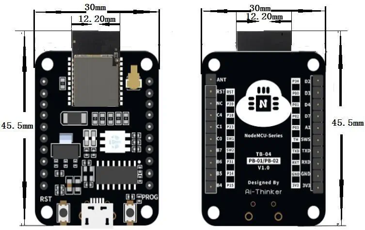 Carte de développement de contrôleur LED Ai-Thinker PB-02 BLE 5.3