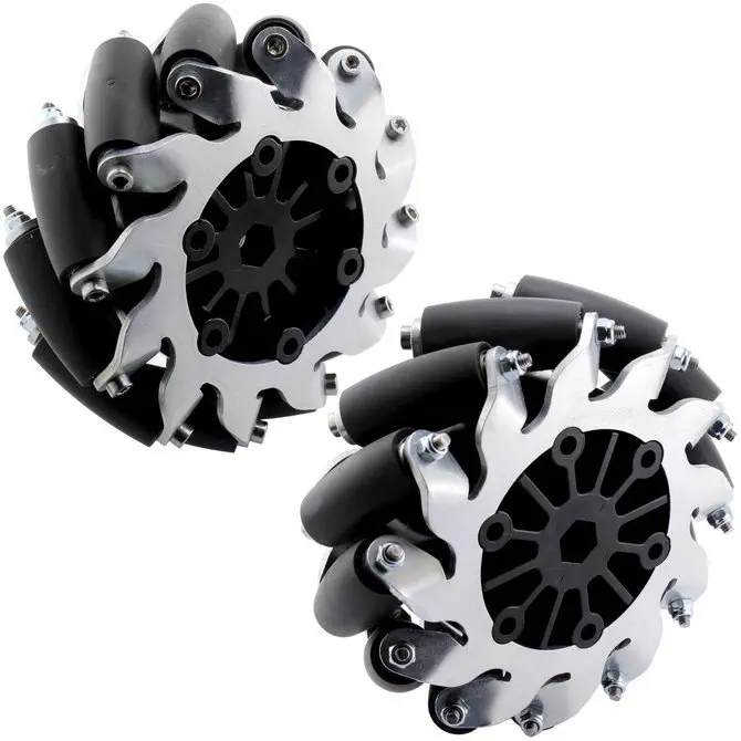 4 In. BB Mecanum Wheels Nub Bore Right - Dimensions