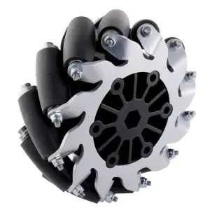 AndyMark Roue Mecanum BB 4in. Alésage Hexagonal 0.375in. Gauche
