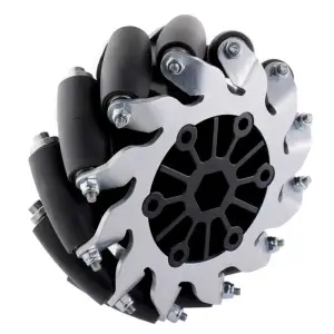 AndyMark Roue Mecanum BB 4in. Alésage Hexagonal 0.5in. Gauche