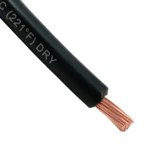 AndyMark Fil de calibre 6 - Longueur 10ft, Noir, PVC rigide